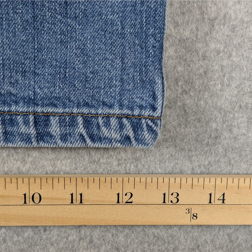 River Island Denim Shorts UK 16 (US 12) Button Fly Colorblock Y2K Festival - Picture 10 of 11